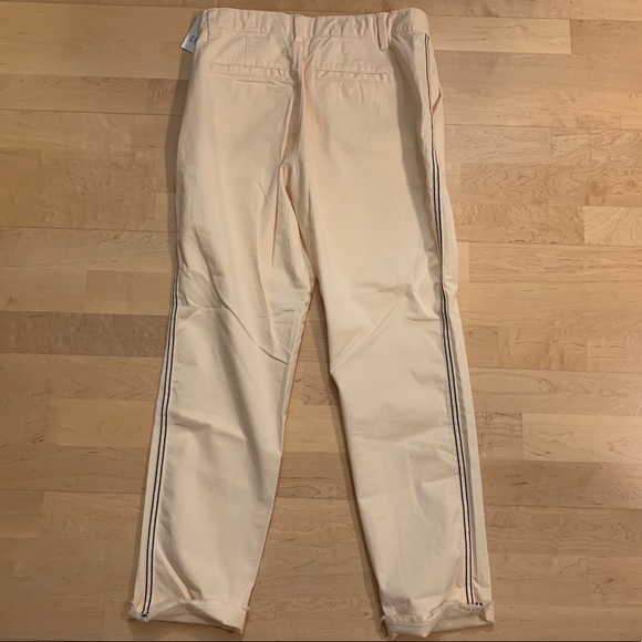 NWT GAP Girlfriend Chino XS Pant Yellow w/ Stripe - Picture 3 of 8